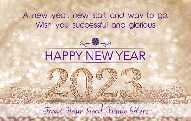 Happy New Year 2023 Cards With Name Edit